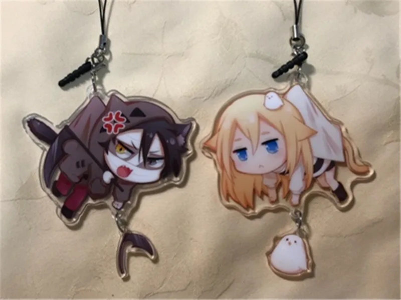 Брелок Satsuriku no Tenshi с изображением ангелов смерти Зака Рей акриловый брелок для