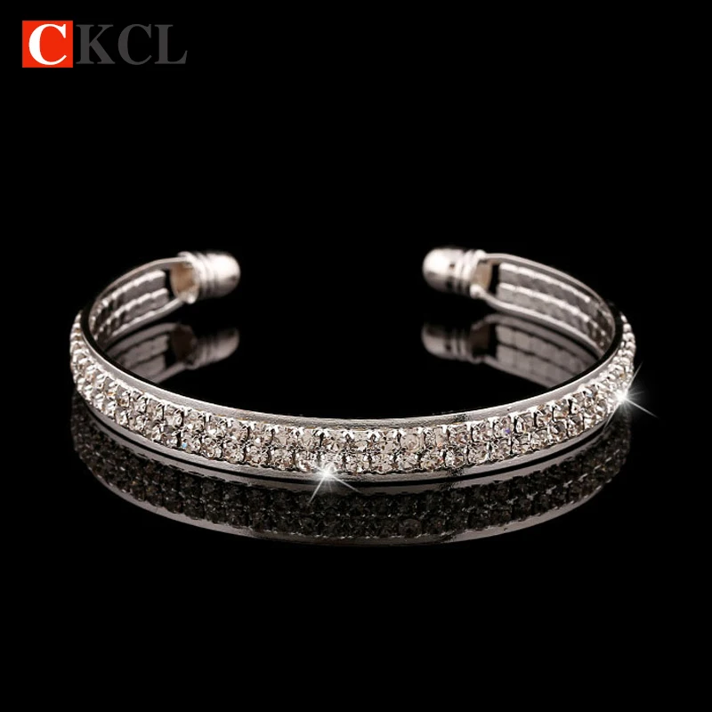 Женский браслет на запястье с кристаллами и серебряным покрытием|bracelet lens|crystal gold