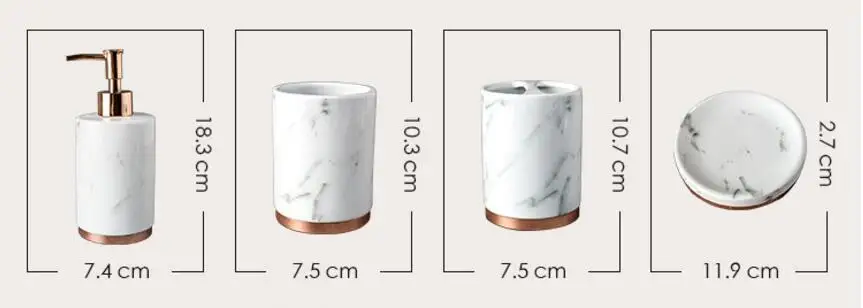 Набор для ванной комнаты 5 шт. держатель зубной щетки высокое качество мраморная