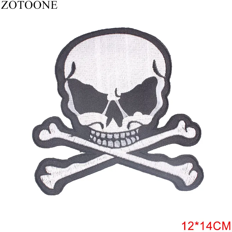 Нашивки в виде черепа ZOTOONE Корона наклейки с тигром утюжок для самостоятельного