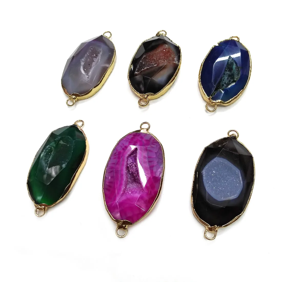 Подвески из натурального агата подвеска соединитель для изготовления ювелирных