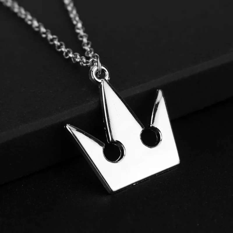 Посеребренное ожерелье Kingdom Hearts с подвеской в виде королевской короны оптовая
