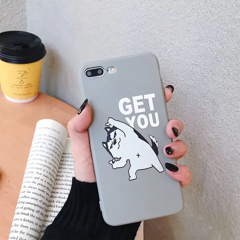 Чехол для Телефона iPhone 6 6S 7 8 Plus милый мультяшный узор чехол XS Max XR X ультра тонкий