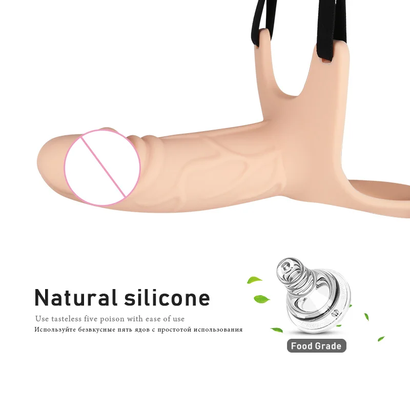 Страпон для лесбиянок товары секса двойной Дилдо стимуляции Реалистичного