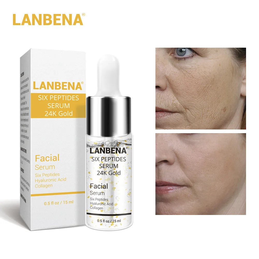 Сыворотка lanbena + с витамином C 24 K Золотая сыворотка черничной ягодой Poren Behandlung Mitesser
