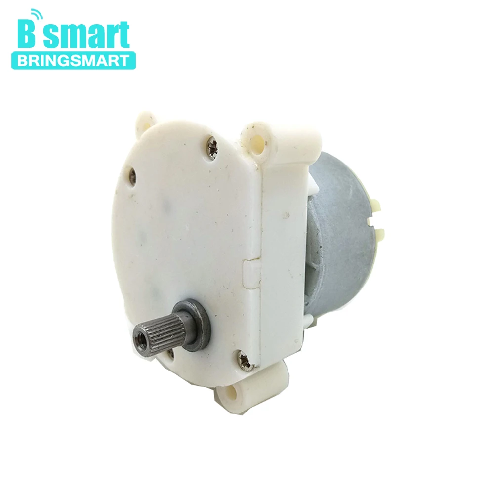 Bringsmart DC 12 вольт мотор-редуктор JS40-500 пластиковая коробка передач M3 с резьбовым отверстием Мини электрическая машина редуктор 30 об/мин Реверсивный двигатель