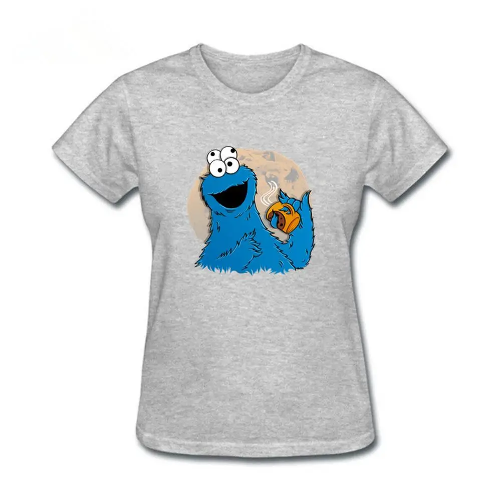 Женская футболка Coffee Cookie Monster брендовая для фитнеса 2019|Футболки| |