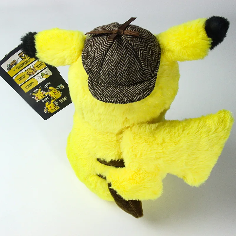 Takara Tomy Покемон Пикачу плюшевая игрушка мягкая игрушка детектива Пикачу аниме плюшевые игрушки для детей