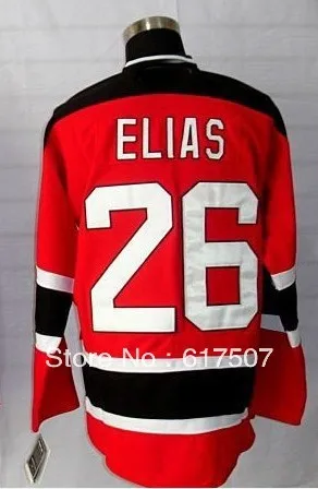 Free Shipping #26 Patrik Elias Men's Ice Hockey Jersey Embroidery and Sewing logos Size M--3XL | Футболки