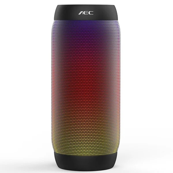 AEC BQ615, портативный беспроводной Bluetooth NFC динамик, ПК, вибрирующий светодиодный динамик, супербасовый сабвуфер для велосипеда, звуковая коробка - Цвет: Черный