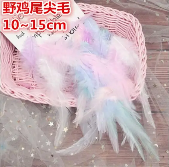 sweet mix 50pcs Натуральные перья фазана, 10-15 см, многоцветные, куриные перья, Плюм для рукоделия, свадебные украшения, рукоделие, украшение для дома, 50 шт - Цвет: sweet mix 50pcs