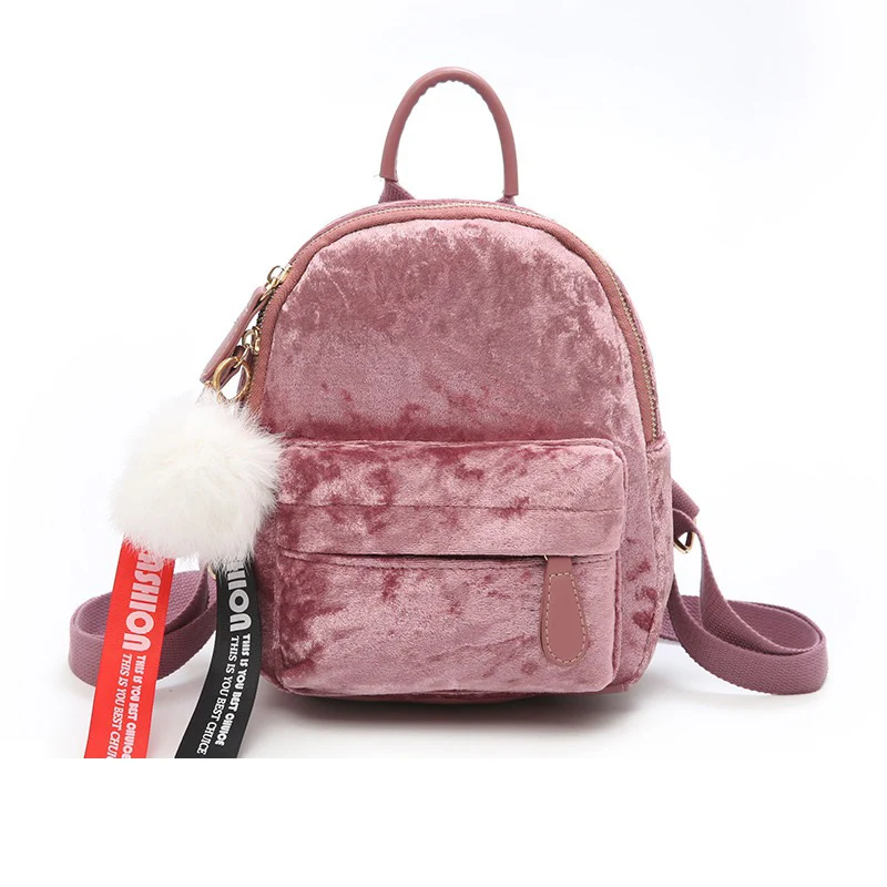 Мини вельветовый Рюкзак Сумка Женская Симпатичные Рюкзаки Высокое качество Back