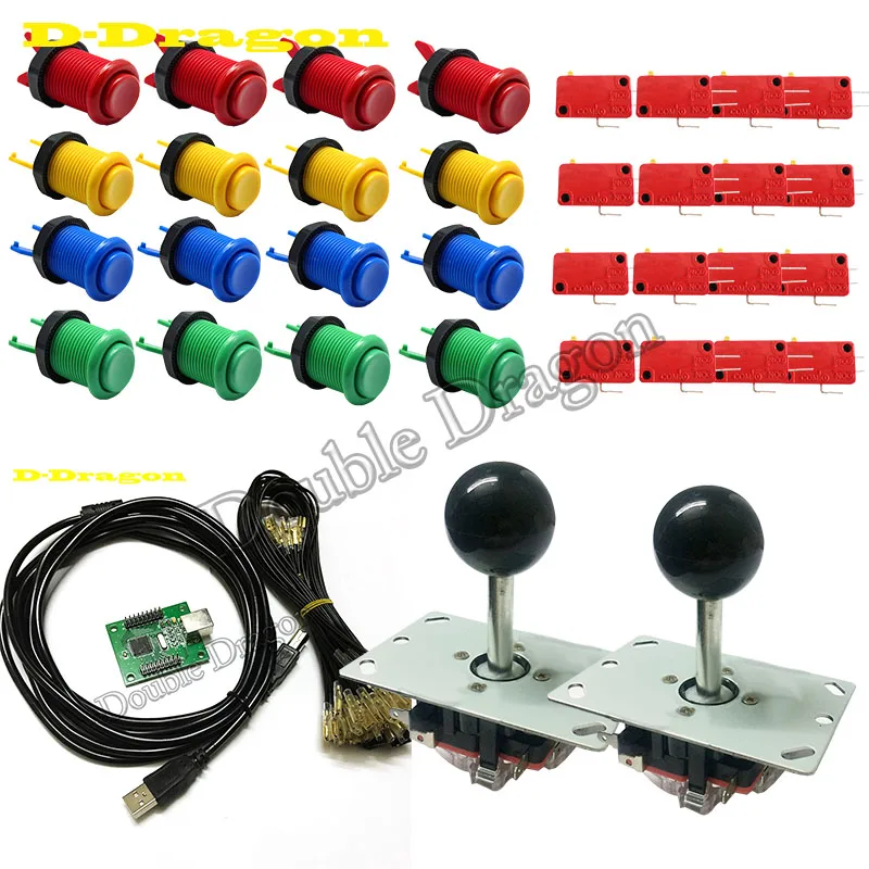 Комплект деталей для аркадных игр сделай сам комплект 2 игроков плата управления