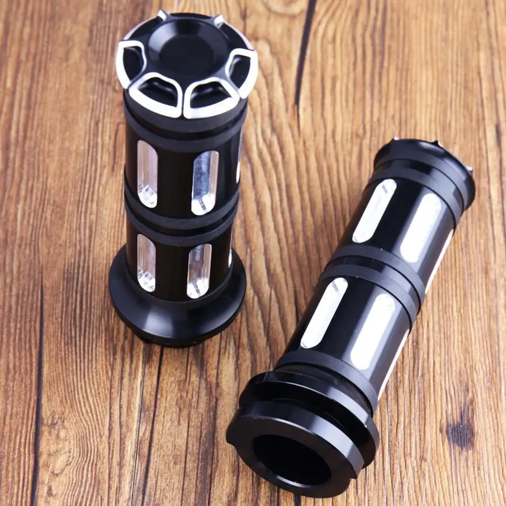 HW-606 Hand Grips Неглубокие ручные ручки и подножки и переключатели для Harley Dyna Sporster 1 дюймов руль с кабелем XL883 1200 48 моделей - Цвет: HW-606 Hand Grips