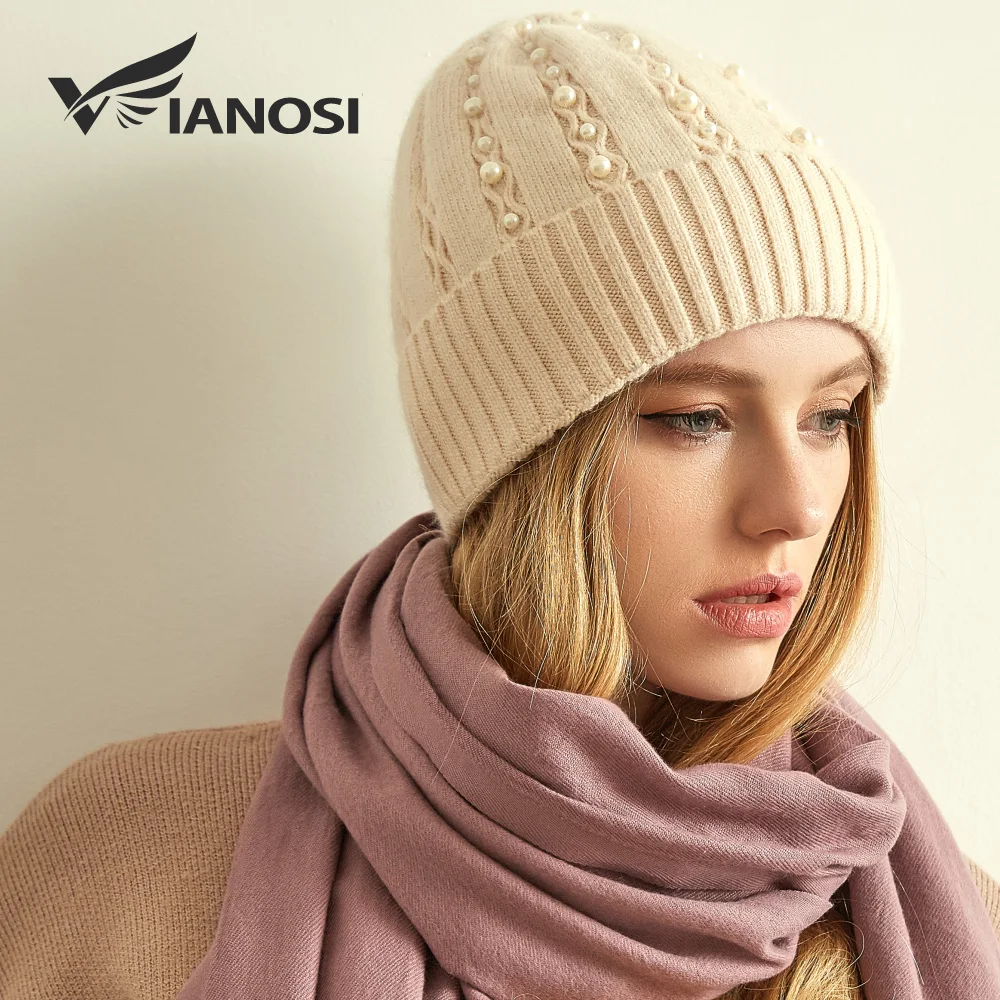 VIANOSI женские шапки шерстяные повседневные зимние брендовые gorros Mujer Invierno толстые