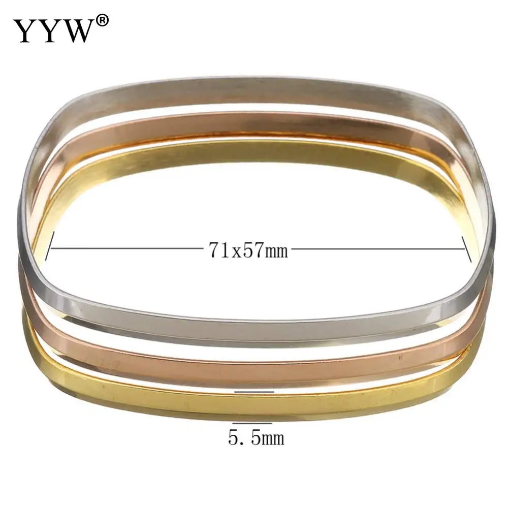 Браслет многослойный из нержавеющей стали золотистого цвета 3 шт./компл.|stainless steel