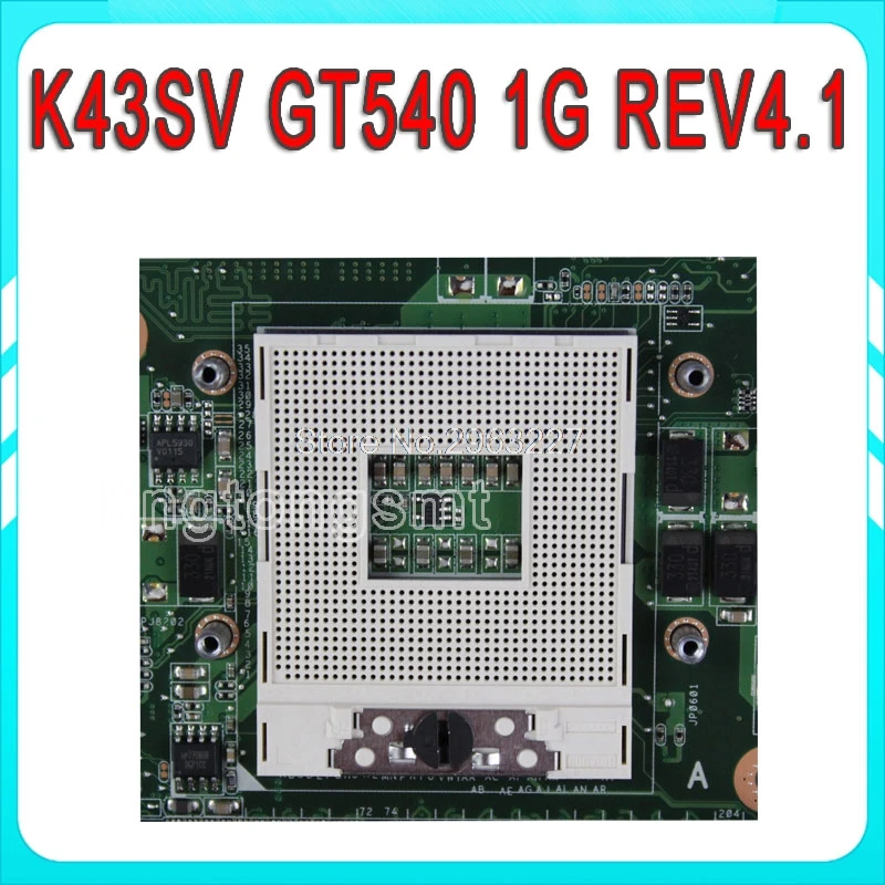 Материнская плата K43SV REV3.0 GT540M 1 ГБ для For Asus A43S K43S K43SJ A84S X43S материнская ноутбука