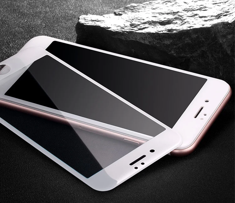 3D круглый изогнутый край 4D холодная резьба закаленное стекло для iPhone 6 6s 6Plus