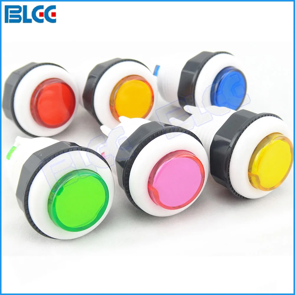 Полноцветная аркадная Кнопка 32 мм с микропереключателем запасные части для