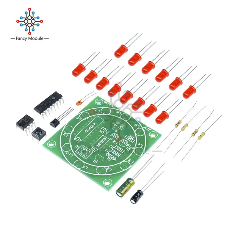 Lucky Rotary Kit электронный набор CD4017 NE555 самостоятельный светодиодный светильник