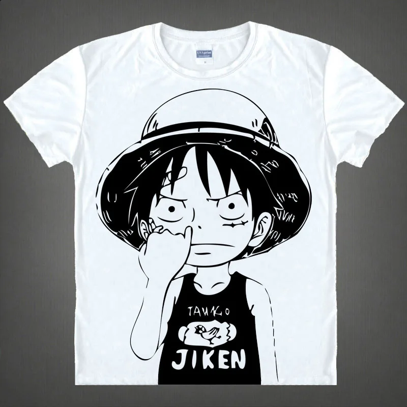 Coolprint Футболка с изображением в стиле аниме ONE PIECE футболки соломенная шляпа