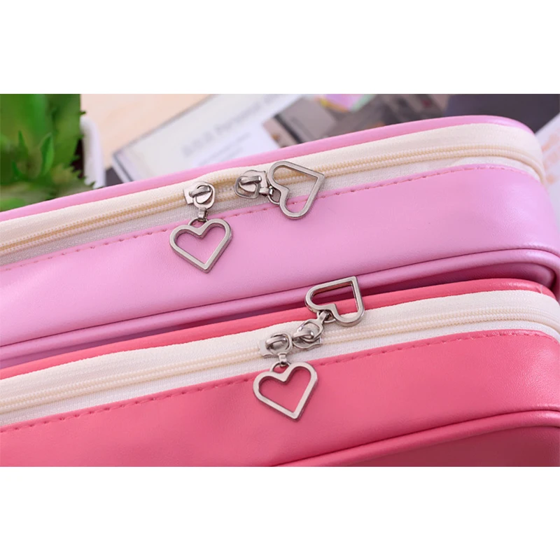 

kawaii Korean leather waterproof cute school pencil case school supplies pencil bag student lapices stationery pen box for girls