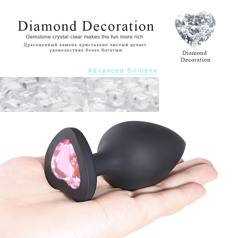 Anal Toys Heart Jewelry Silicone Metal Butt Plug Male Bullet Vibrators Private Goods for Men Adult Sex Shop | Красота и здоровье
