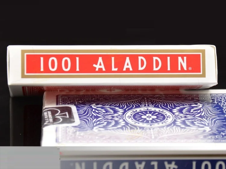 1 колода гладкая 1001 с рисунком "Аладдин" карточные игры красный или синий