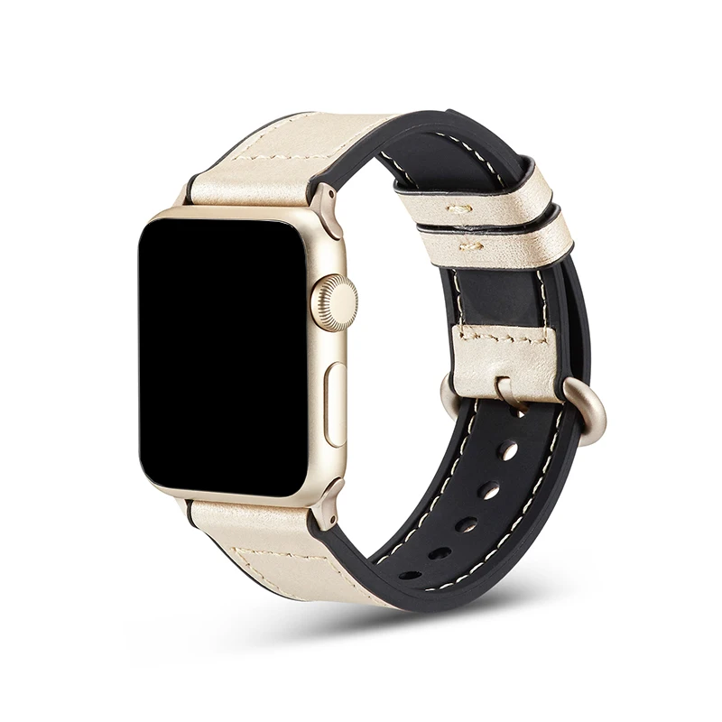 Compatible with Apple Watch Band 44mm 40mm Genuine Leather Replacement Series 4 Sport and Edition. | Наручные часы