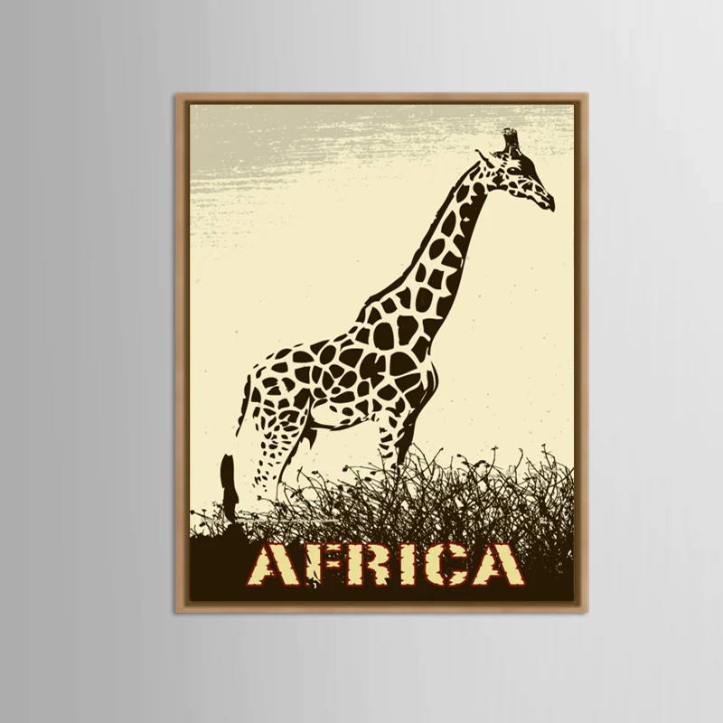 

(No Frame) 1Pieces Simple animal Poster And Print Canvas Art Painting Wall Pictures For Living Room Decoration Home Decor