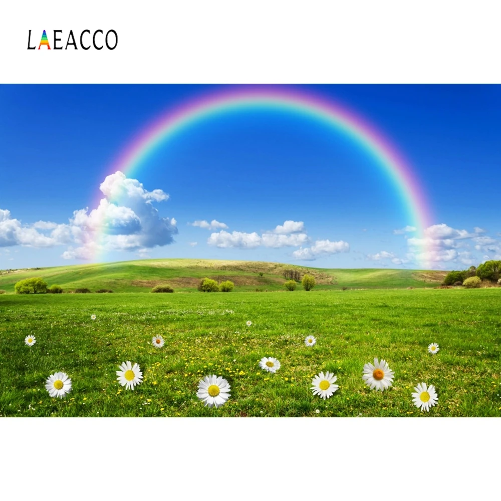 Laeacco природа живописный цветок море Радуга фон для детской портретной фотографии