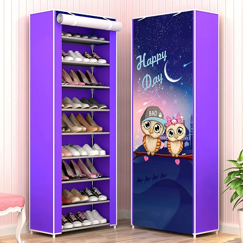 10 слоев нетканого материала обувной стеллаж DIY сборка хранения обуви шкаф стоящий пылезащитный домашняя обувь Органайзер Shlef мебель