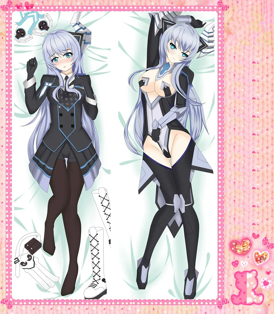 

Japanese Anime Cartoon Hyperdimension Neptunia Double sided hugging Pillow Case Pillow Cover Pillowcase Peach Skin 2 Way 77012