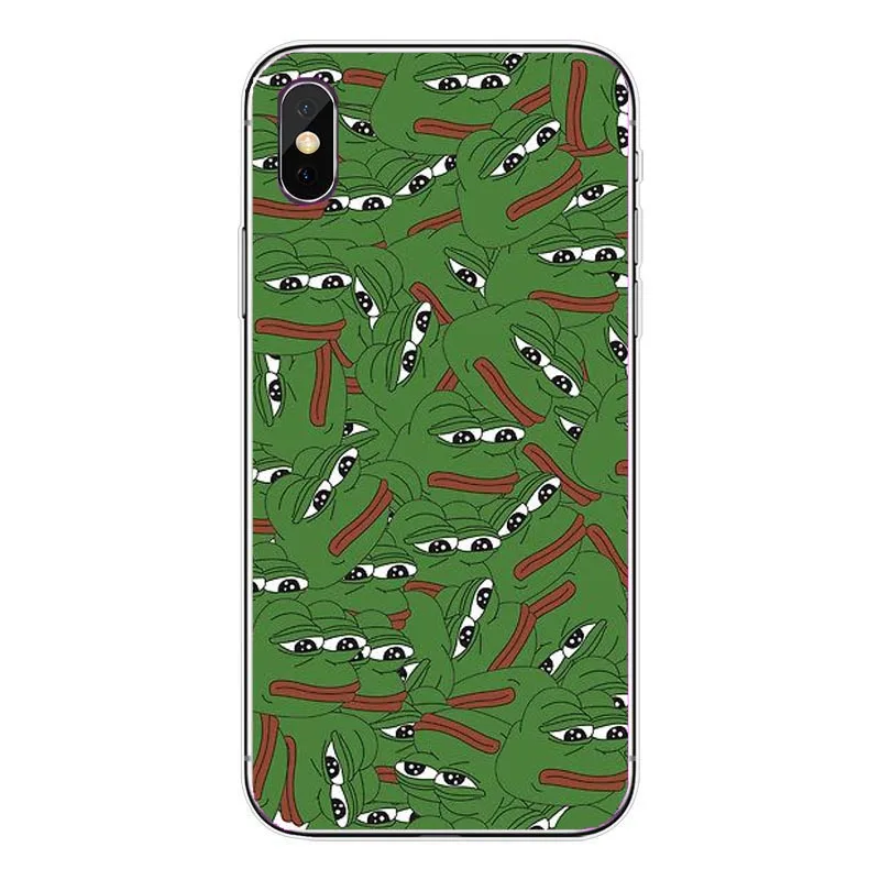 Для iPhone 11 7 7Plus 6S 6Plus 8 8Plus XS MAX XR SE Pepe Memes Sad Frog Мягкий ТПУ чехол для телефона Модный