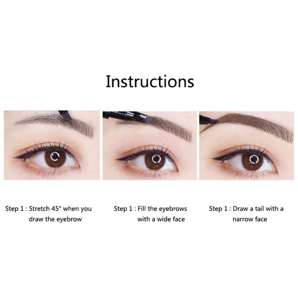 3 Colors Automatic Matte Eyebrow Pencil Waterproof Tattoo Pen Long-Lasting Cosmetic Women Makeup Tool | Красота и здоровье