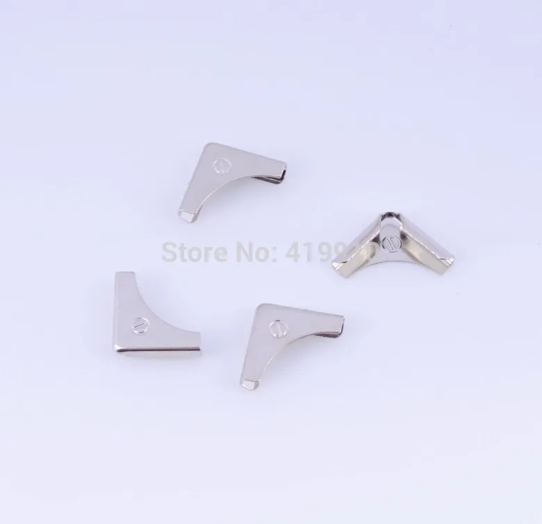 Фото Бесплатная Shipping-100PCs Альбомы для скрапбукинга серебристого цвета меню папки Угловые протекторы 13x13x20 мм J1300 №1