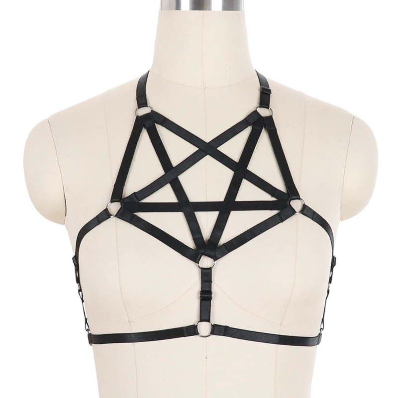 

Underwear Women's Harness Bra Belt Goth Body Harness Bondage Sword Belt Garter Gothic Elastic Sexy Women Lingerie High Quality