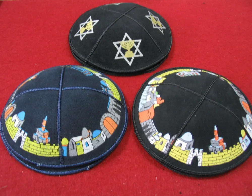 Кожаный чехол KIPPAH из замши с принтом еврейская кипа кожаный YARMULKE KIPPAH|jewish kippah|kippah |