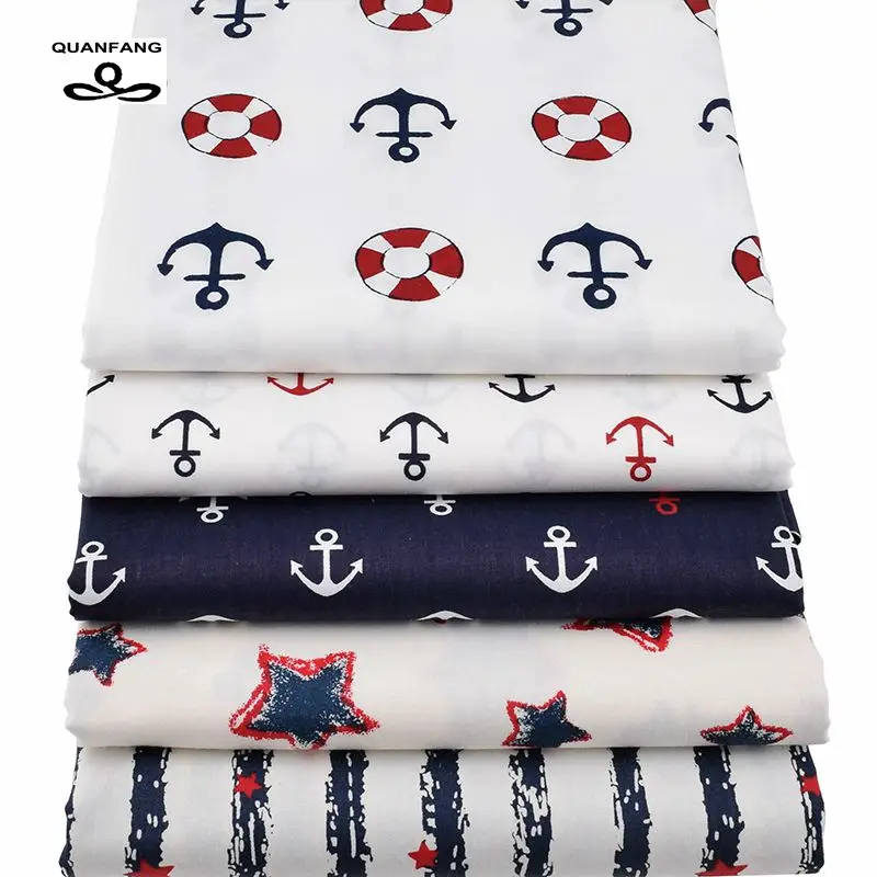 5 шт./лот саржевая хлопчатобумажная ткань Лоскутная цветочная ручной работы