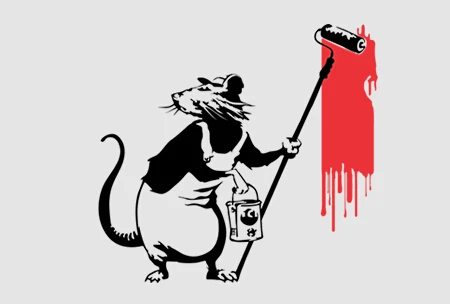 Мода картина бэнкси - крыса уличное искусство граффити для спальни или кухня