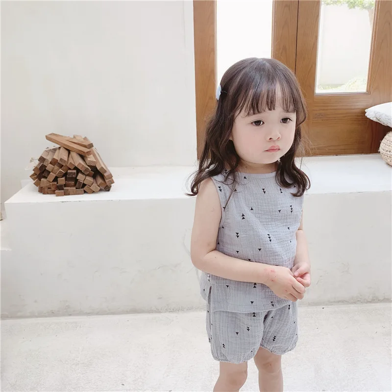 Летние для маленьких мальчиков обувь девочек двухслойная хлопчатобумажная