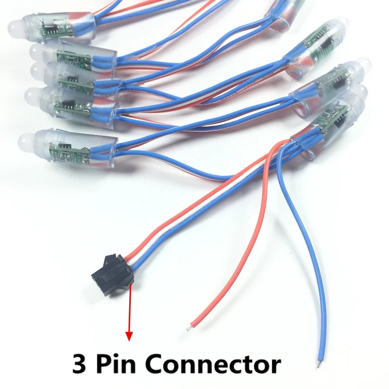 50 шт./Лот 12 мм WS2811 2811 IC RGB светодиодный модуль Водонепроницаемая DC12V цифровая