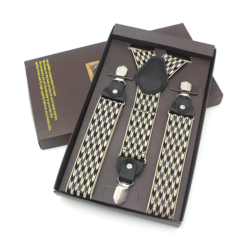 

Fashion Men 3 Clips-on Braces For Party Wedding Vintage Mens Suspender For Trousers Husband Male Suspensorio For Skirt 120cm