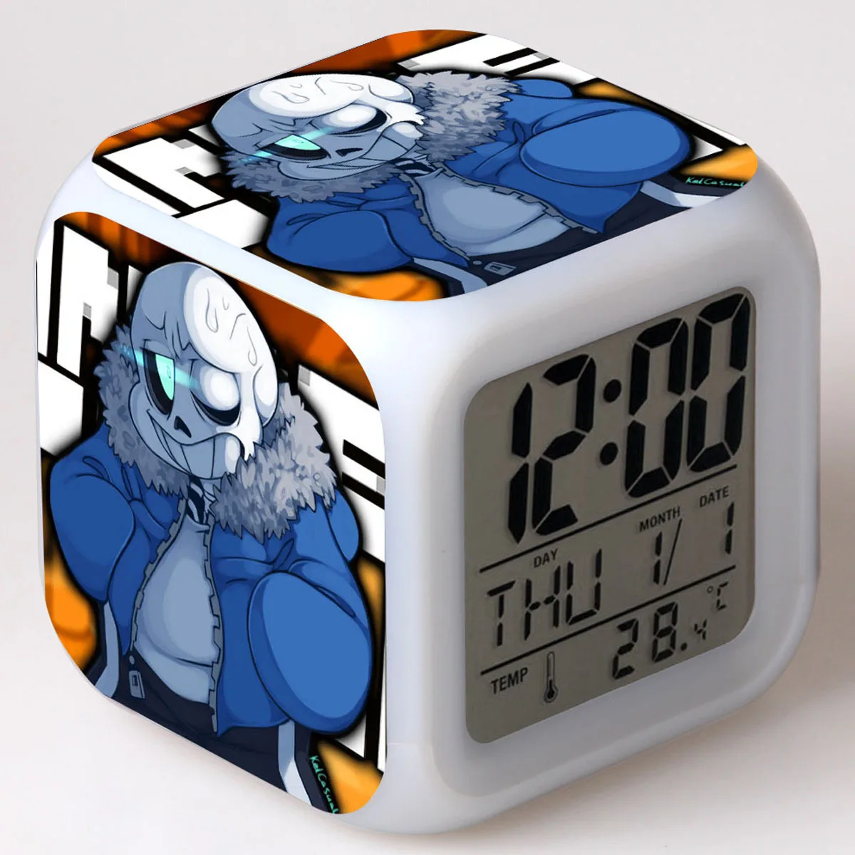 25 Undertale мультяшный будильник детские игрушки Led reloj будильник, цифровой Электронные часы с будильником wake up light table reveil wekker - Цвет: 25