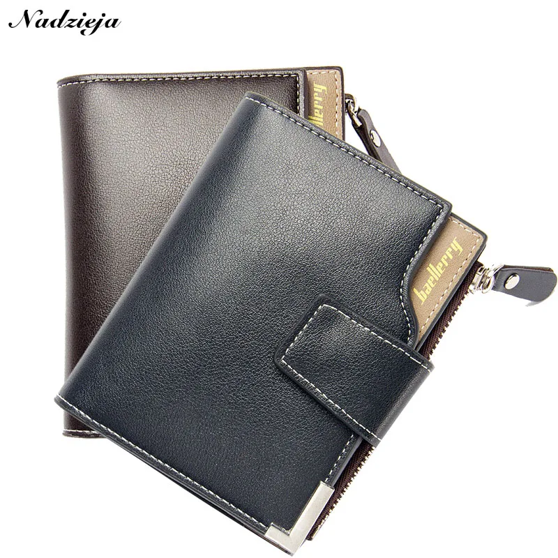 

Baellerry Men's Wallet Short men Wallets PU Leather male Purse Card Holder Wallet Brand Fashion man Zipper Wallet Men Coin bag