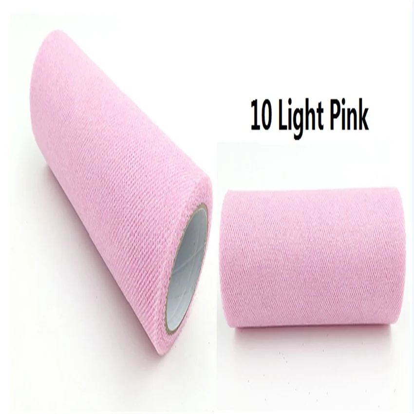 

Tulle Roll Tutu DIY Skirt Gift Craft Party Bow 6inchx10yd Colorful Tissue Tulle Roll Spool Craft Wedding Party light pink
