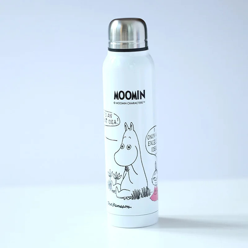 280 мл портативные термосы с двойными стенками, вакуумные термосы Moomin, финская бутылочка для воды из нержавеющей стали, подарок