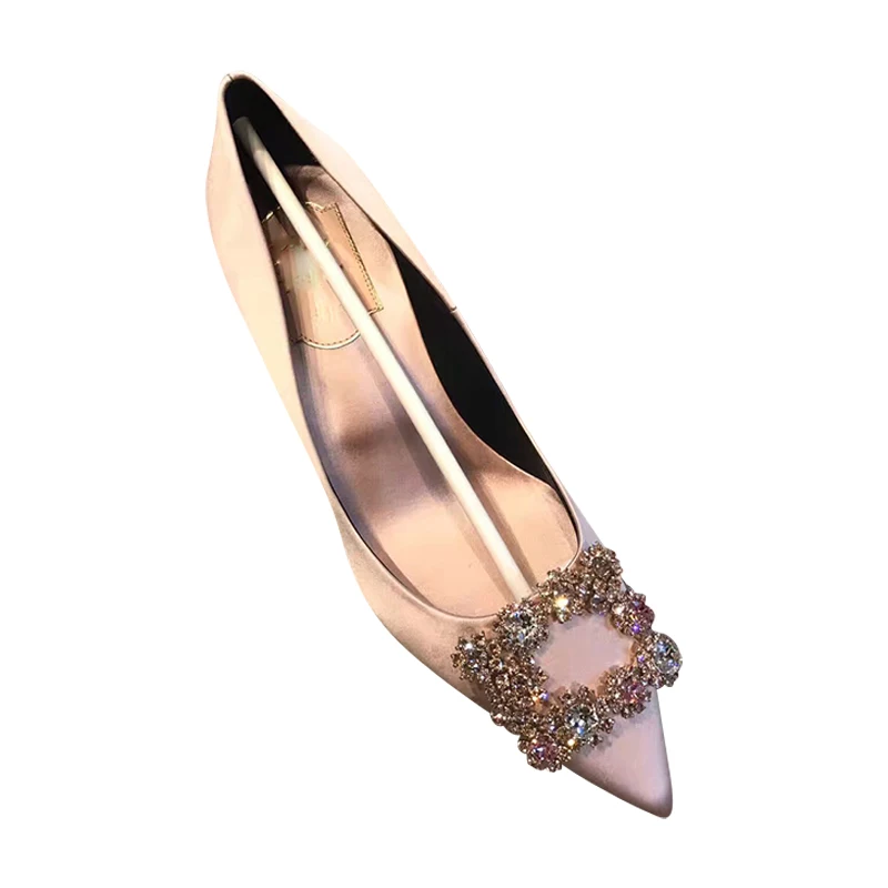 Mujeres Zapatos/элегантные шелковые женские туфли-лодочки свадебные туфли на высоком