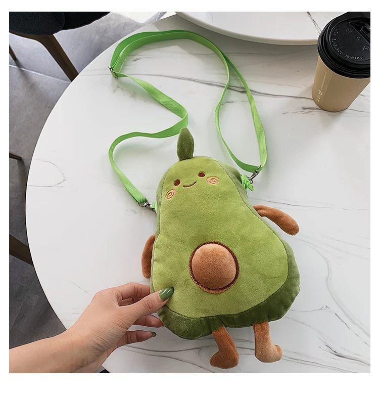 33cm Avocado Plush Toy Mulit Style Shoulder Bag Cartoon Fruits Soft Comfortable Doll Toys For Girls Boys