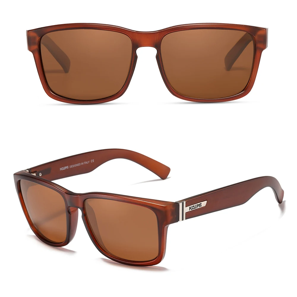 KDEAM Classic Polarized Sunglasses Men UV Protection TR90 Unbreakable Frame Square Oversized Outdoor Eyewear Women KD747-C5